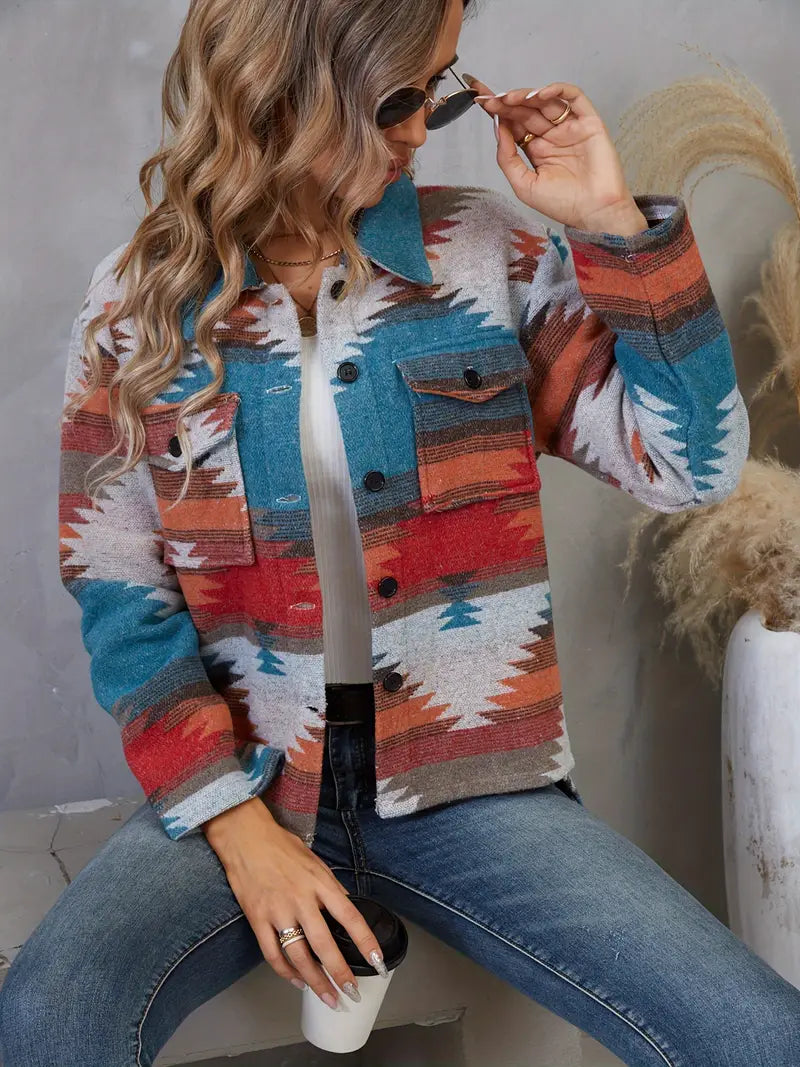 Marge - Chaqueta de lana de algodón con estilo vintage