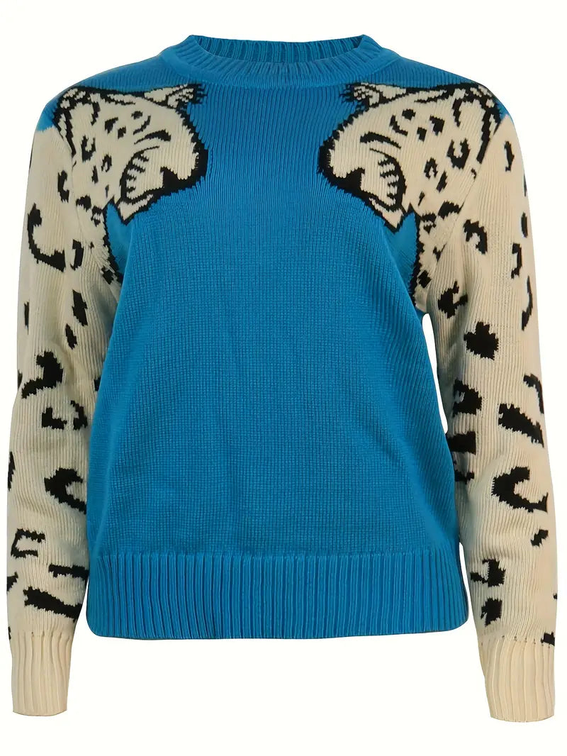 Brynlee – Jersey con vibrante estampado de leopardo