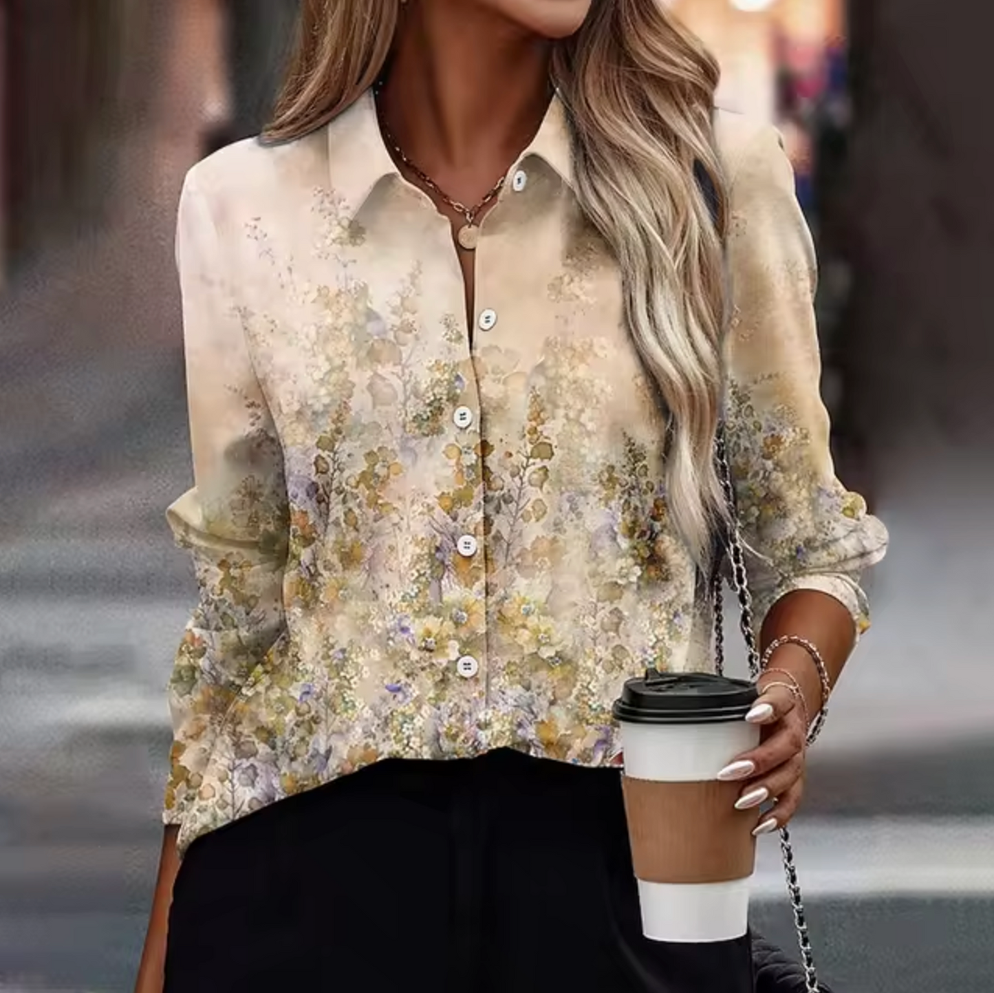 Freesia – Blusa con estampado floral