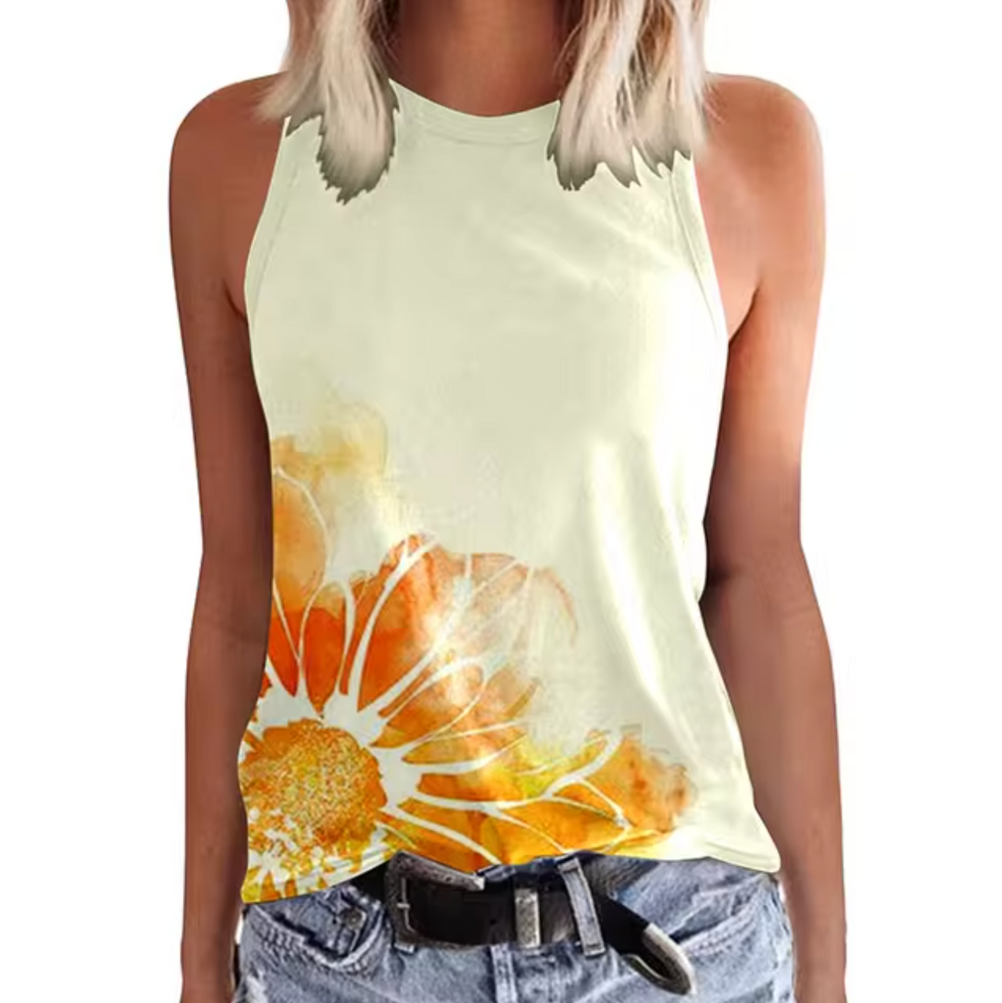 Brigitte – Camisetas sin Mangas con Estampado Floral