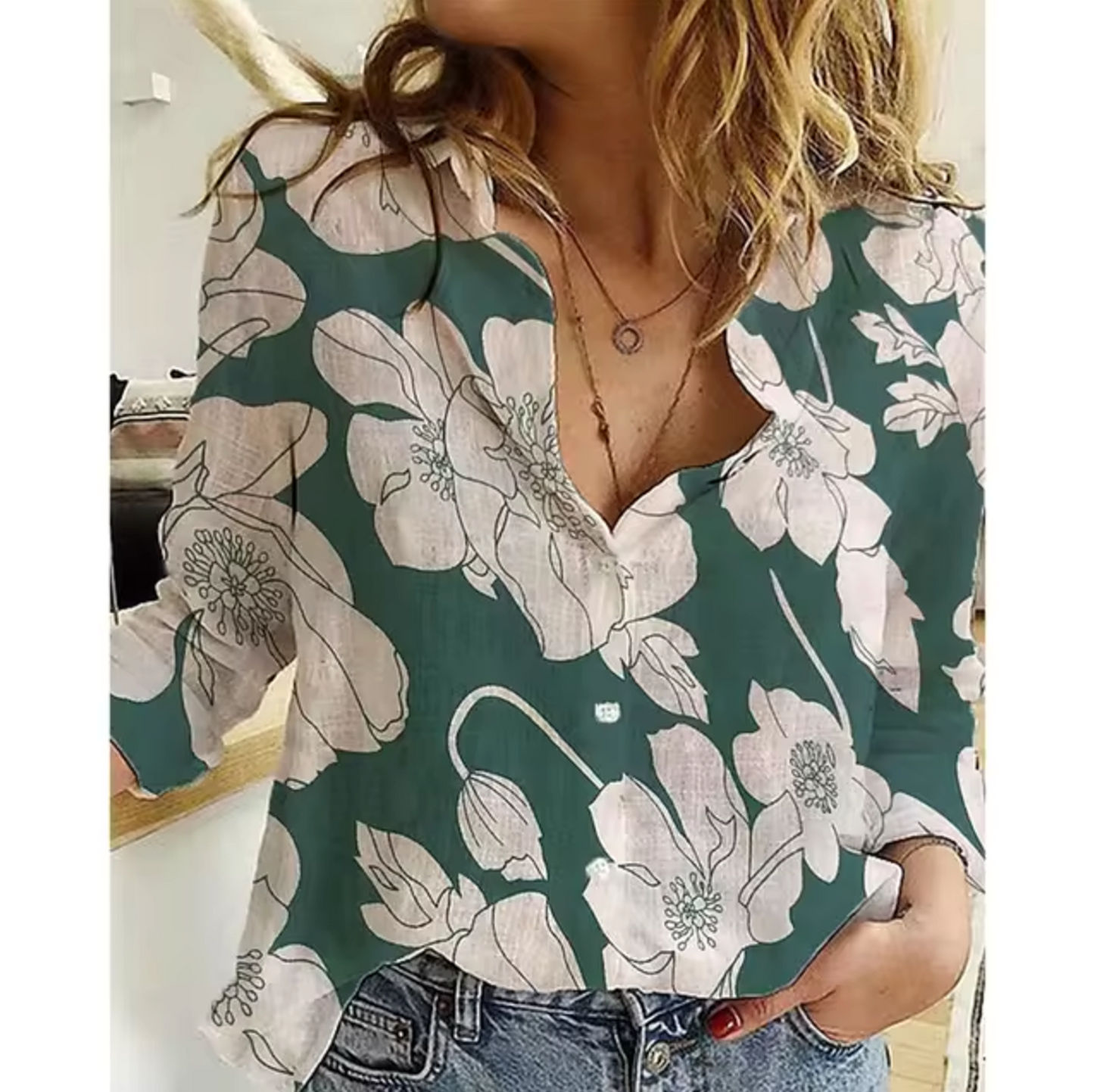 Freesia – Blusa con estampado floral