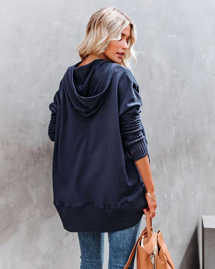 Bea - Blusa Sudadera con Cuello en V y Botones