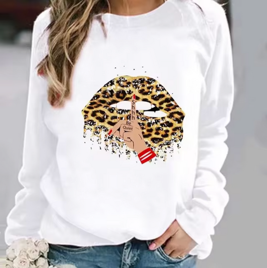 Halia – Jersey de algodón con estampado de labios