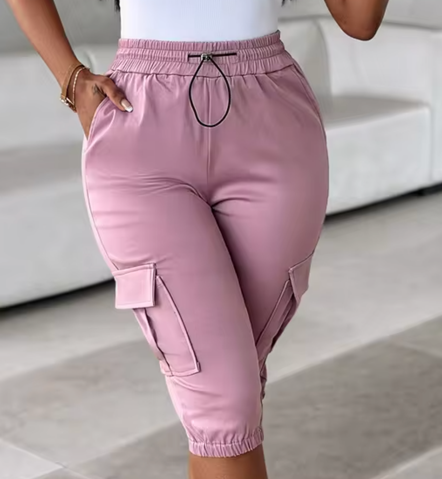 Katie – Pantalones Cargo Hasta la Rodilla