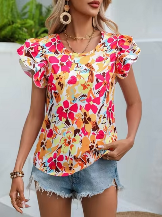 Joanna – Blusa de Verano con Estampado Floral