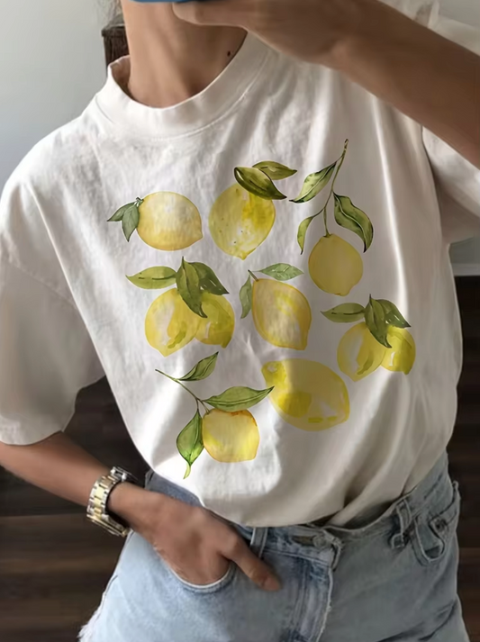 Mikhaela – Camiseta Estampado Fruta Limón