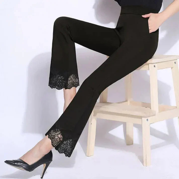 Fiore – Pantalón acampanado elegante de talle alto