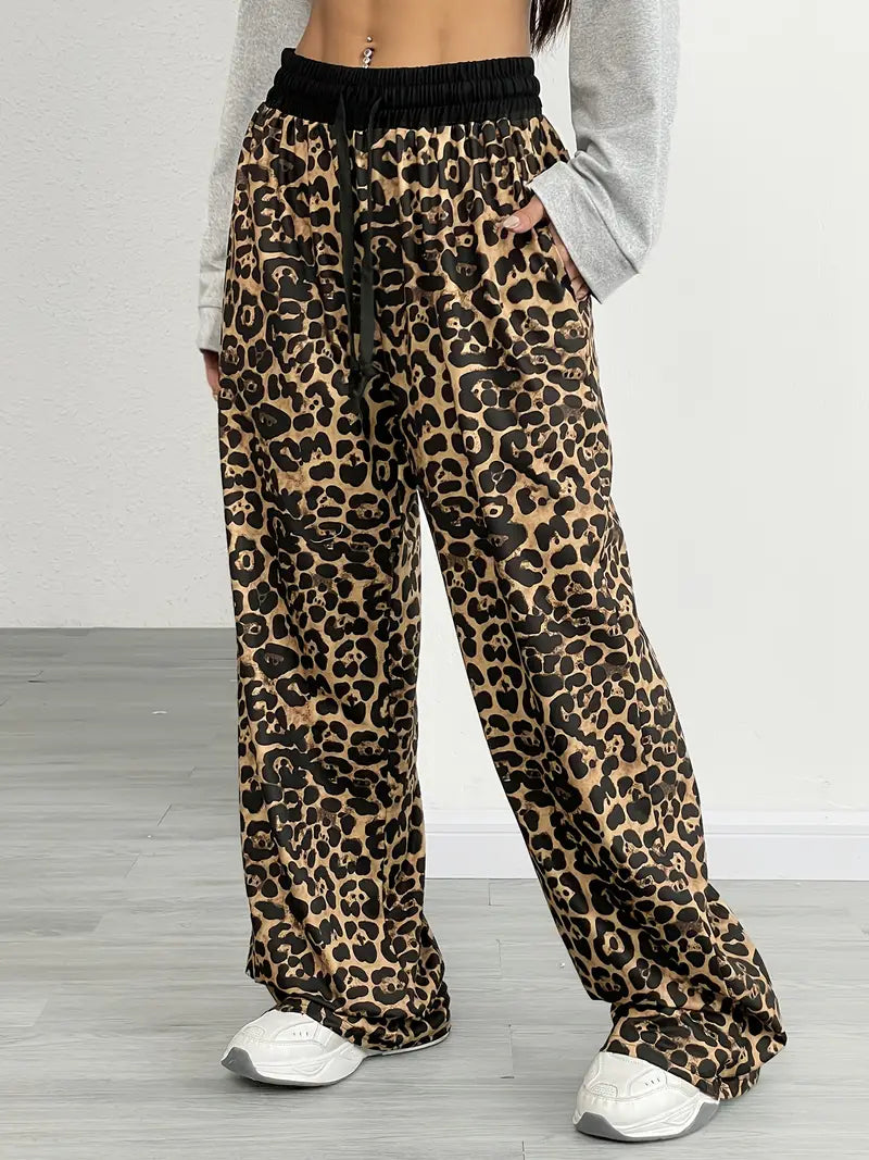 Eloise – Pantalón holgado estampado leopardo