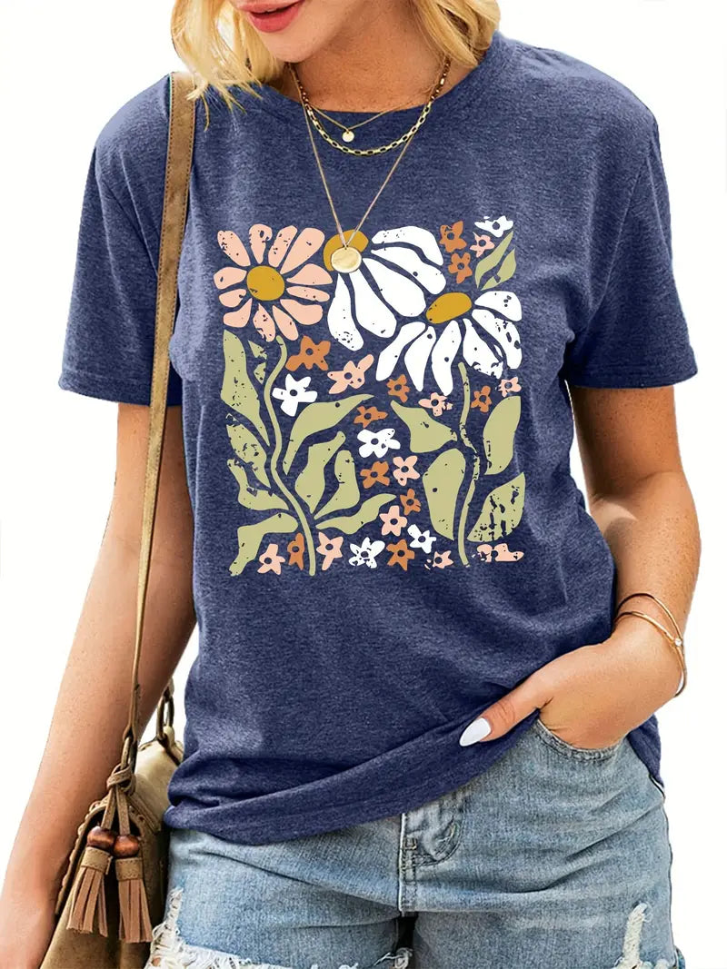 Frauke - Camiseta Boho Estampado Floral