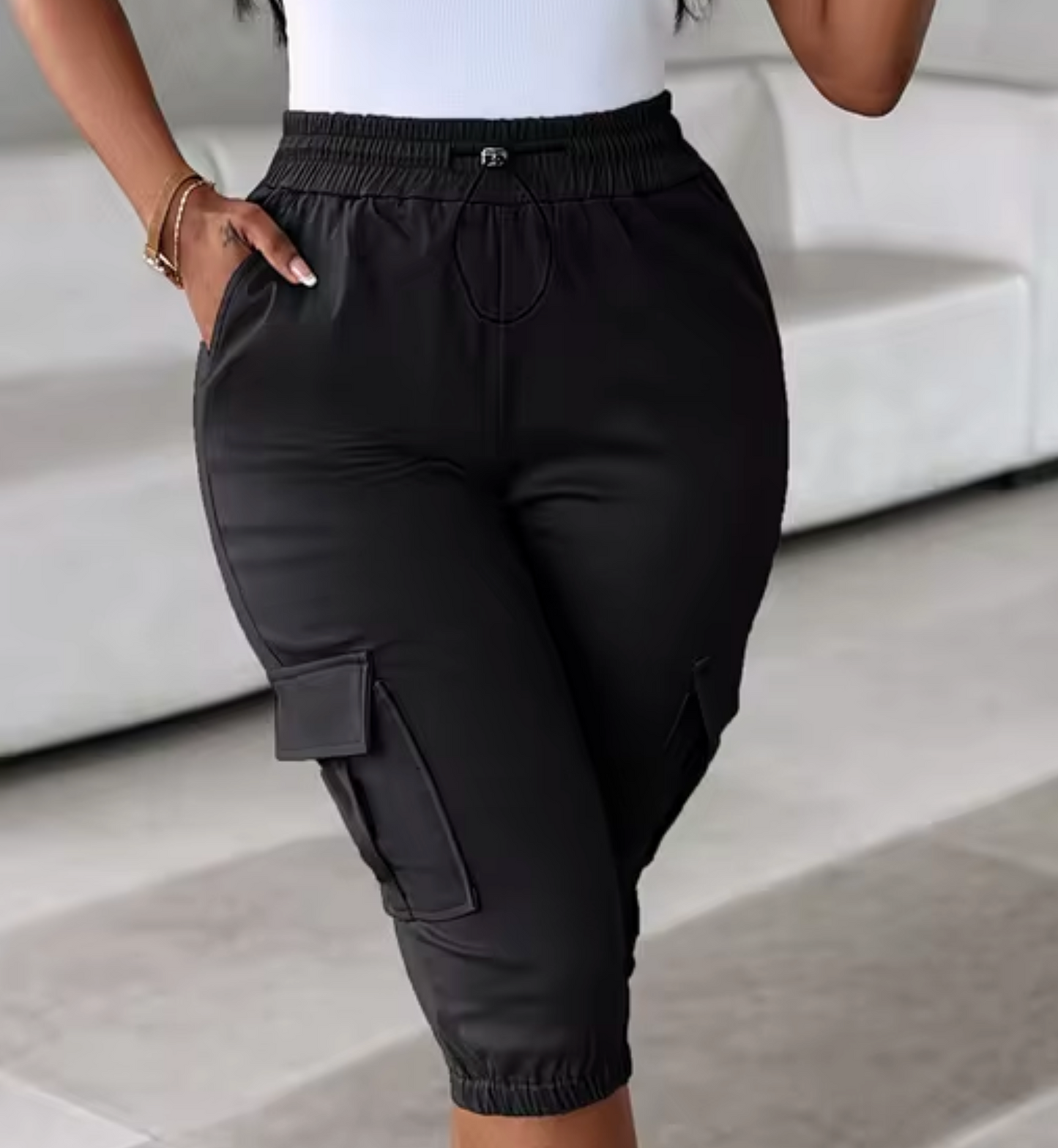 Katie – Pantalones Cargo Hasta la Rodilla