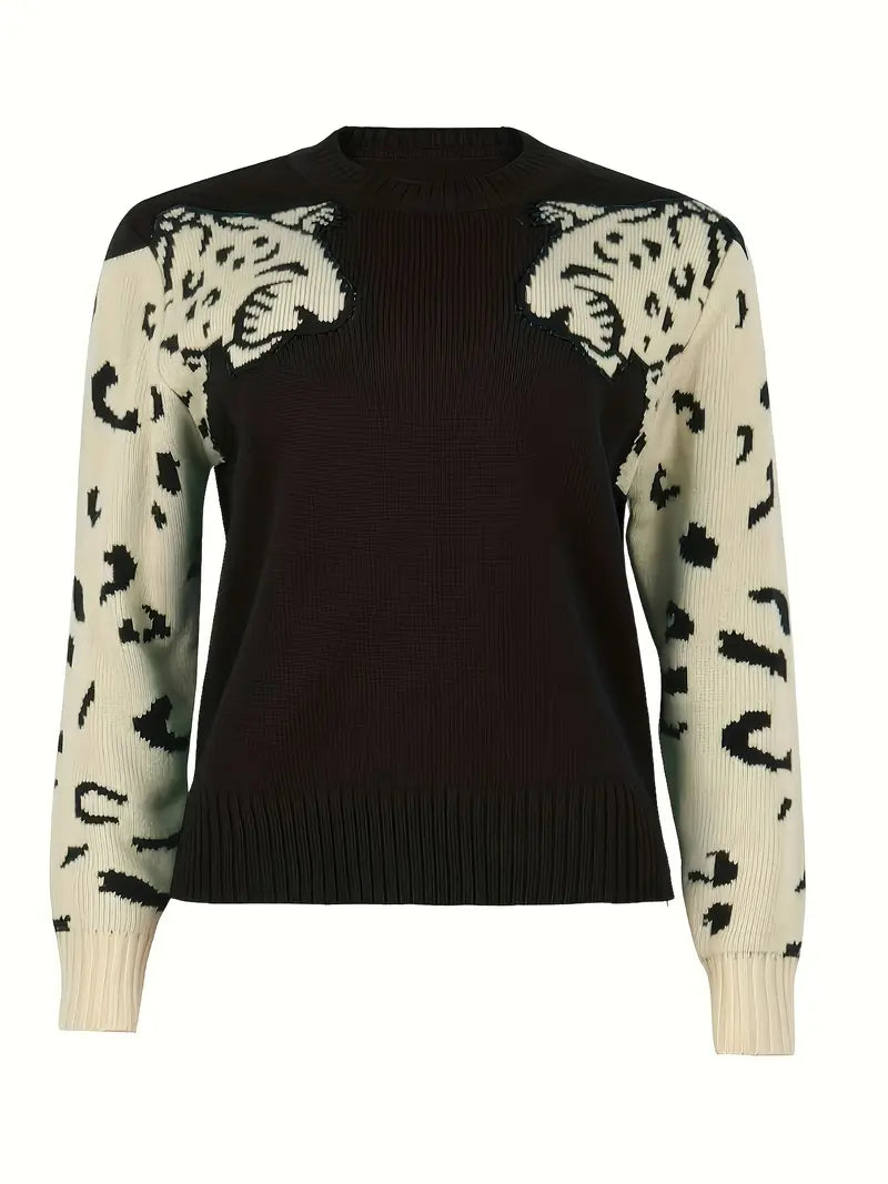 Brynlee – Jersey con vibrante estampado de leopardo