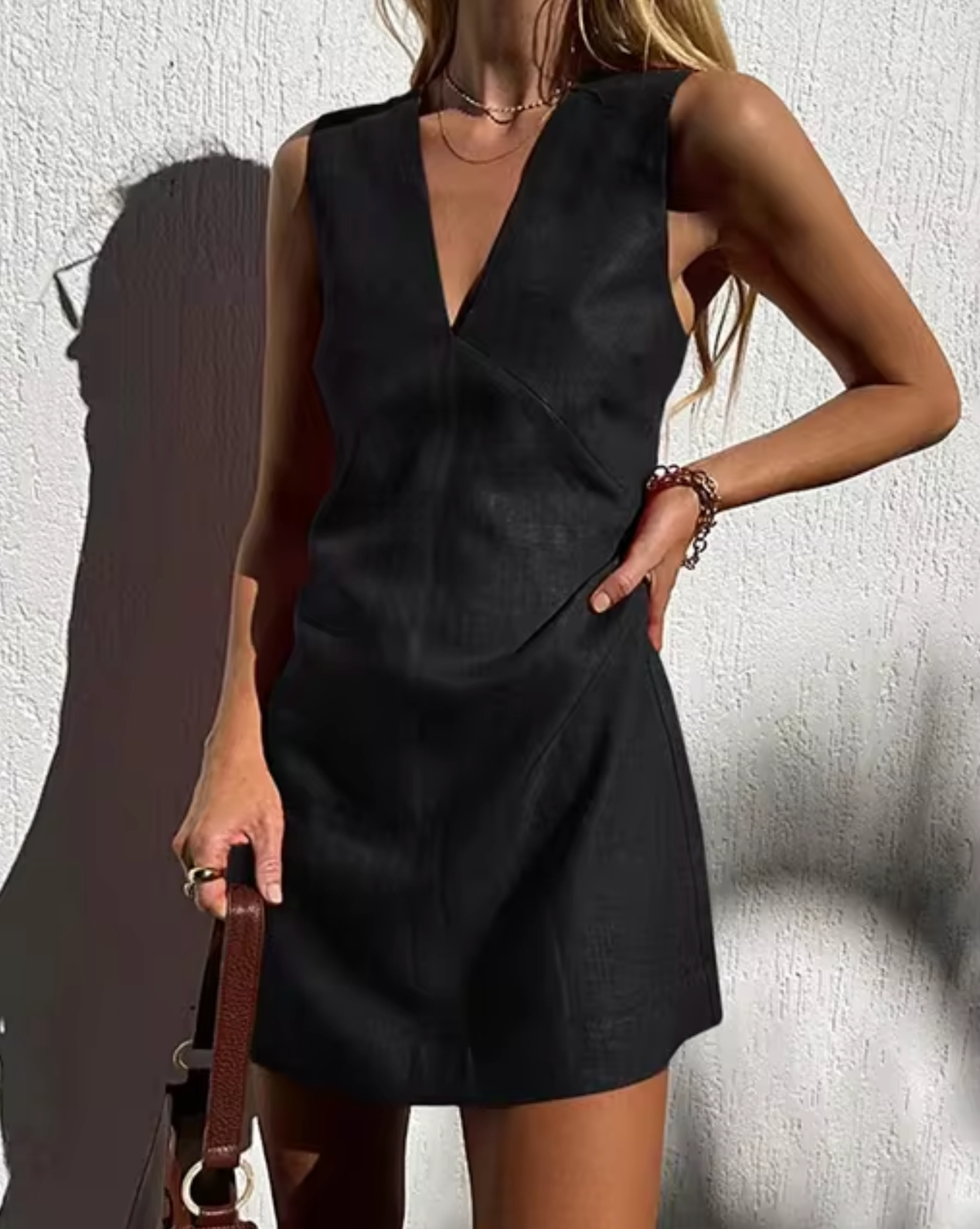 Marcella – Vestido Mini de Lino sin Mangas