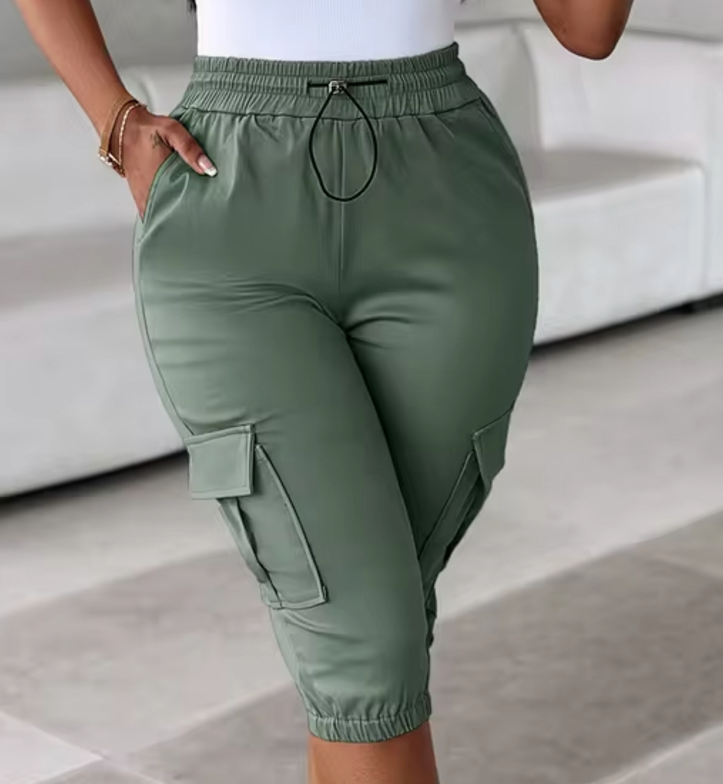 Katie – Pantalones Cargo Hasta la Rodilla