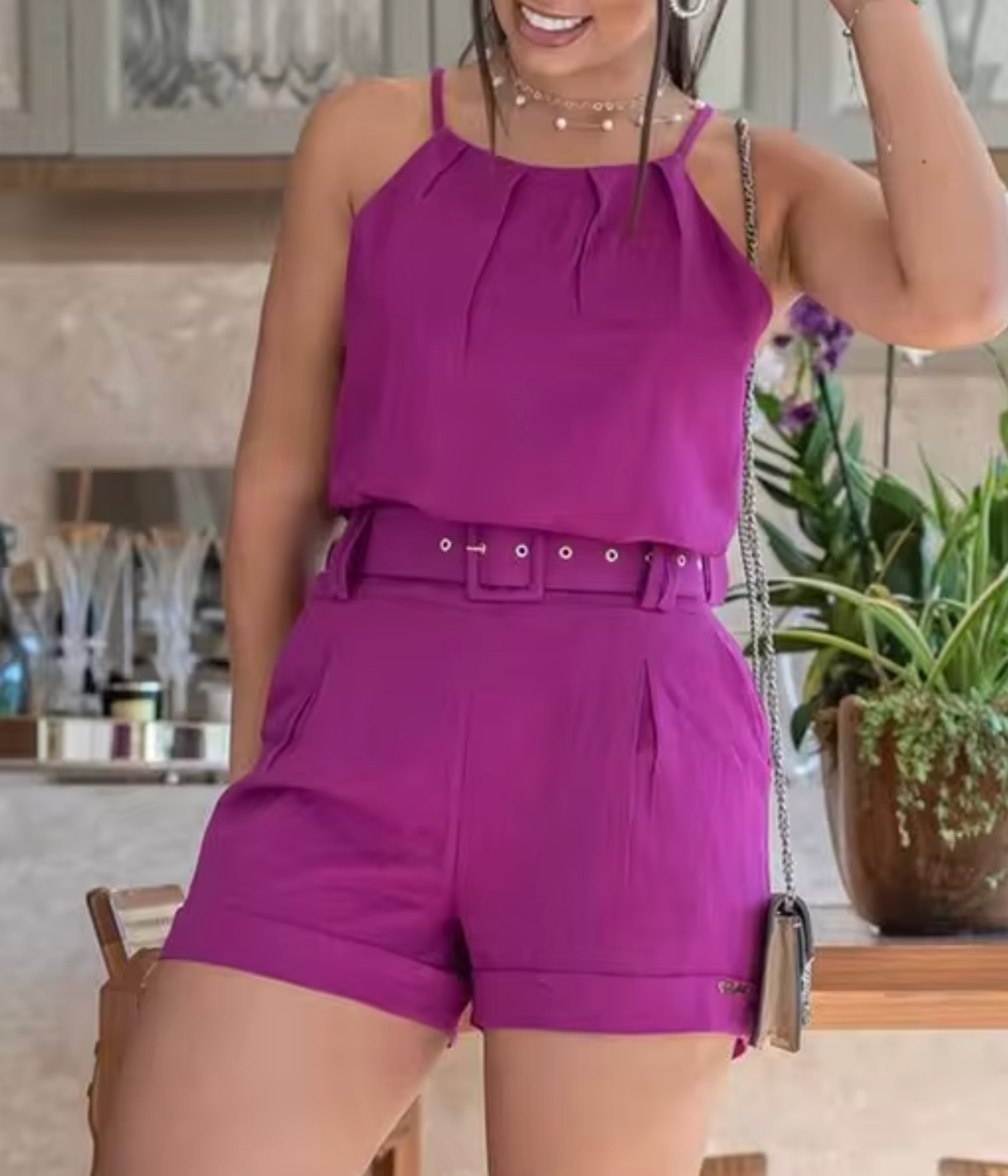 Zara – Conjunto Camiseta sin Mangas y Pantalón Corto