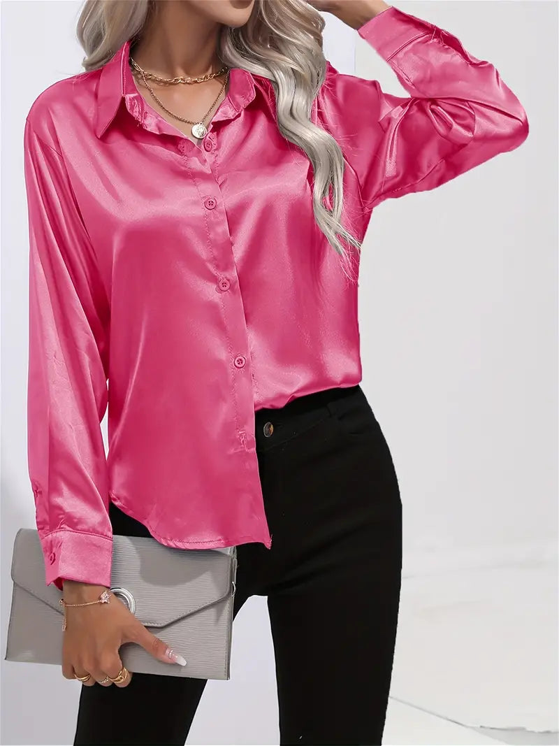 Acacia – Blusa de satén de lujo