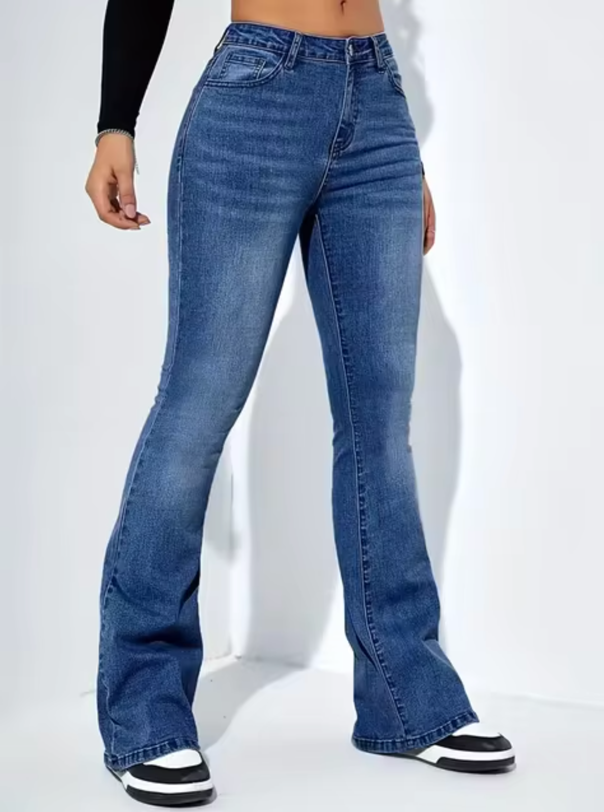 Ariana – Pantalón denim acampanado