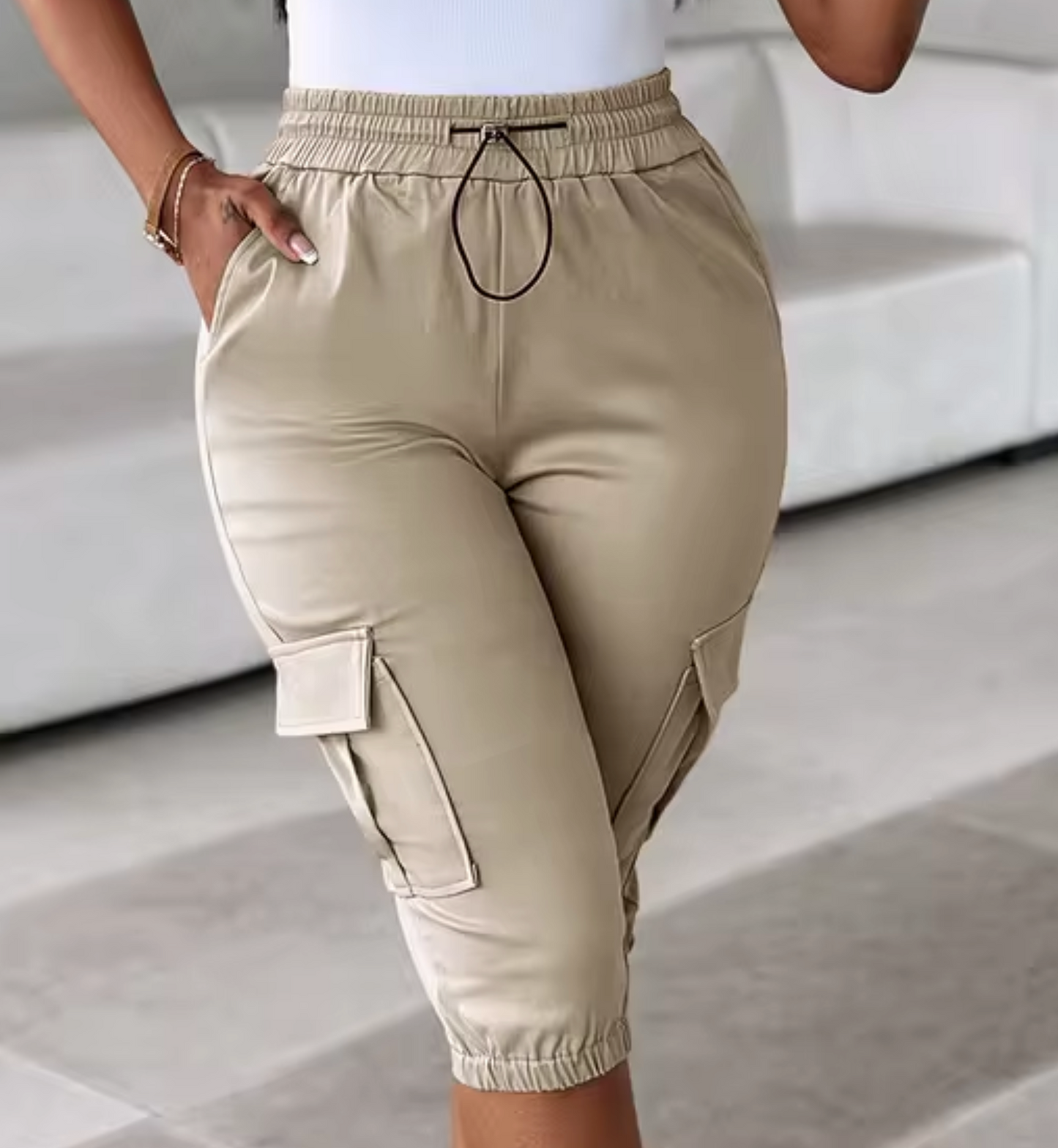 Katie – Pantalones Cargo Hasta la Rodilla