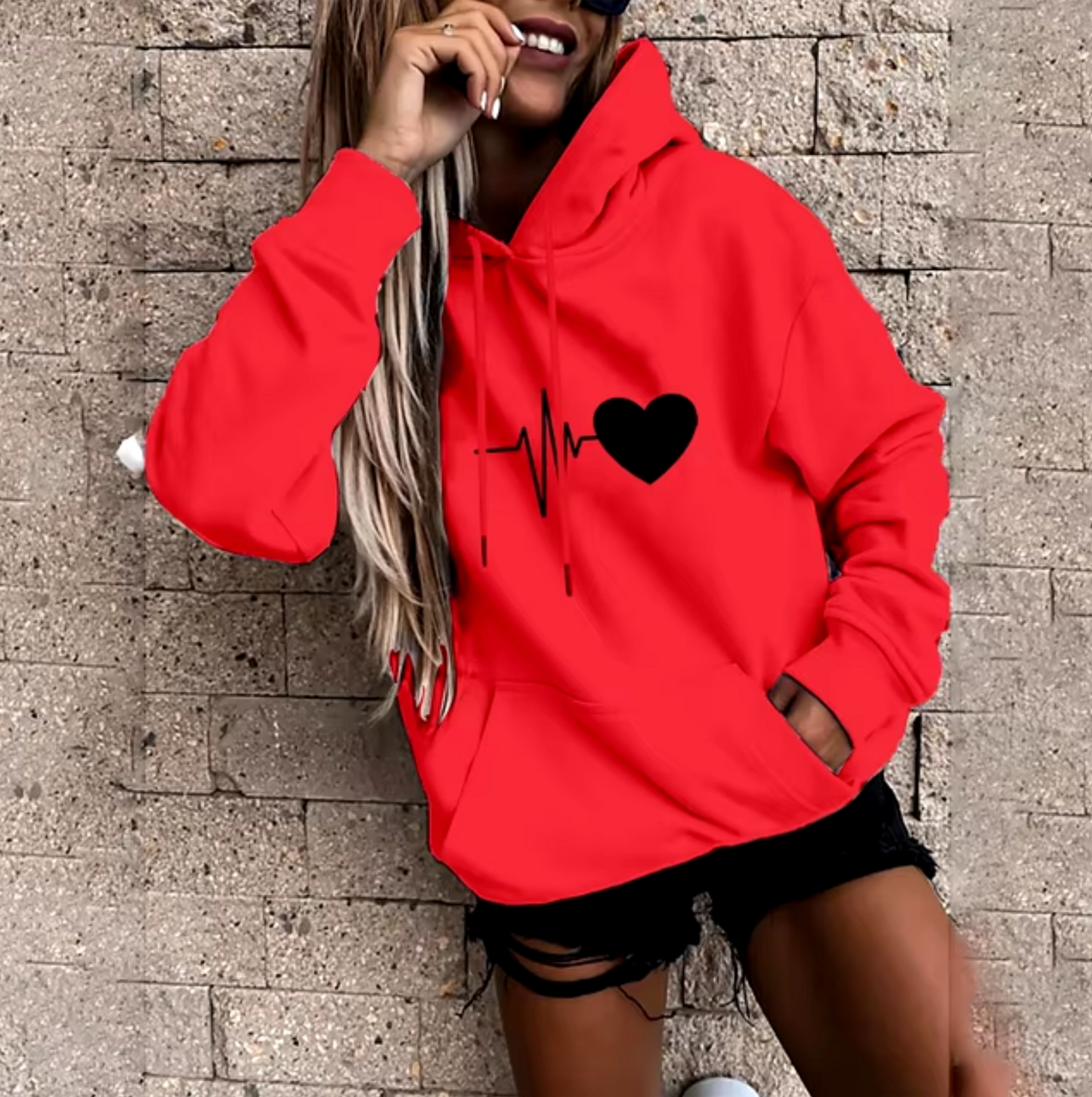 Rhian – Sudadera estampada con capucha