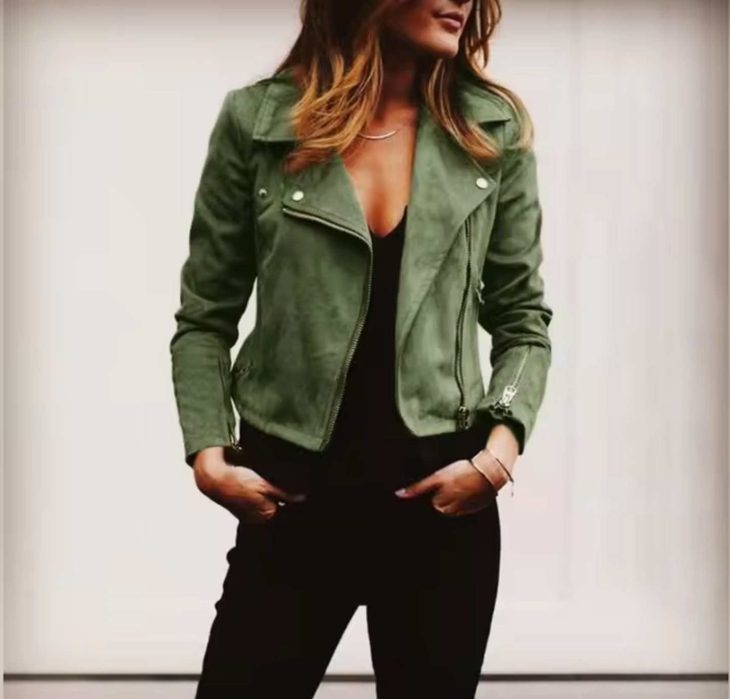 Marielle – Chaqueta corta de ante