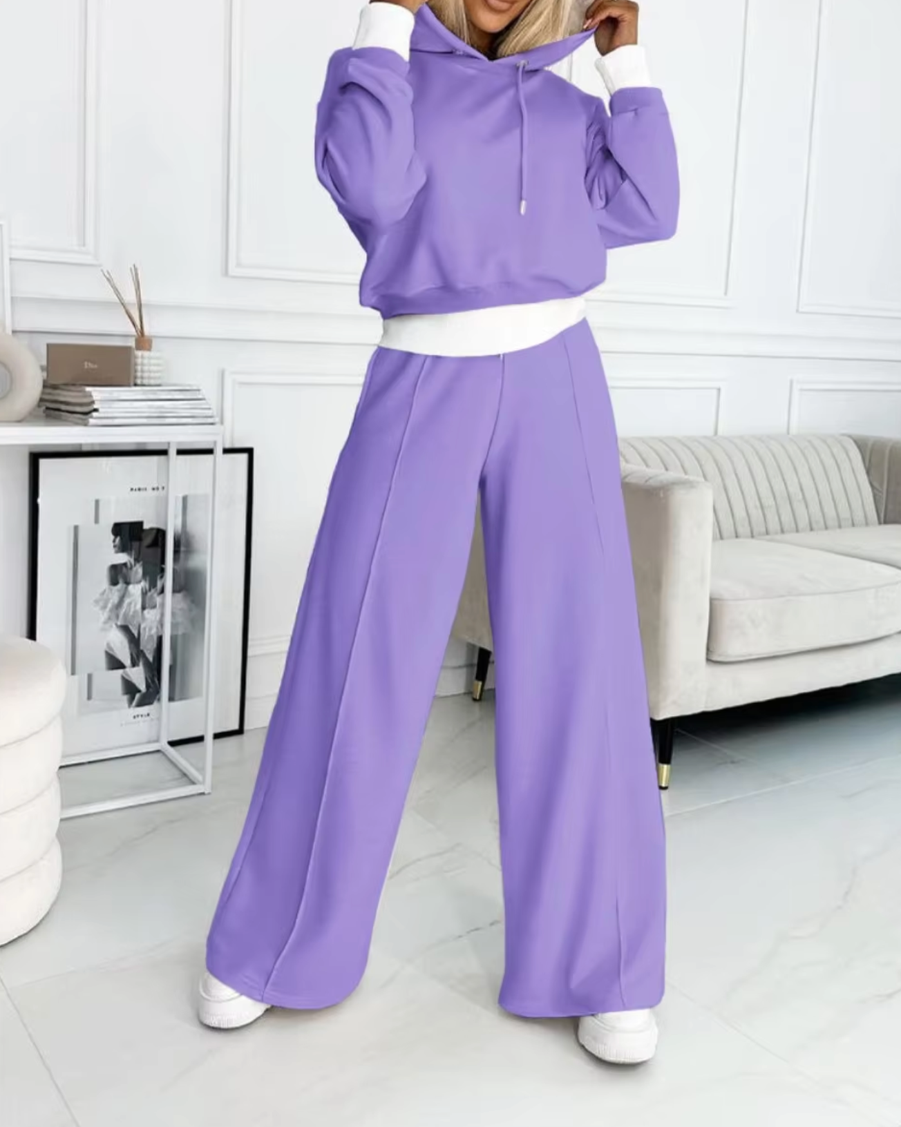 Kate – Conjunto dos piezas con sudadera con capucha y pantalón ancho