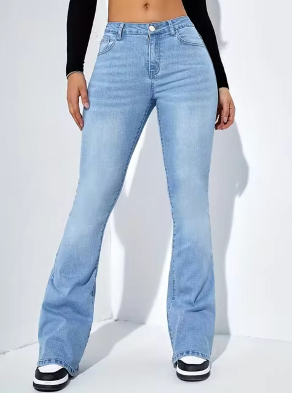 Ariana – Pantalón denim acampanado