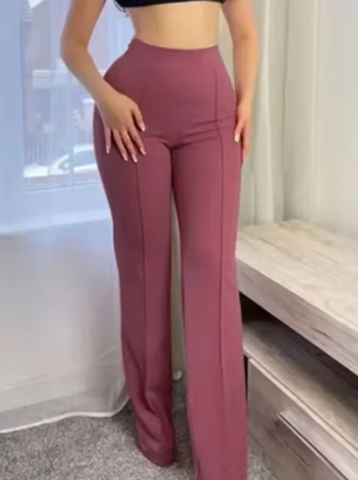 Kris – Pantalones acampanados casuales