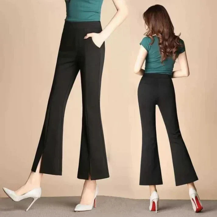 Fiore – Pantalón acampanado elegante de talle alto