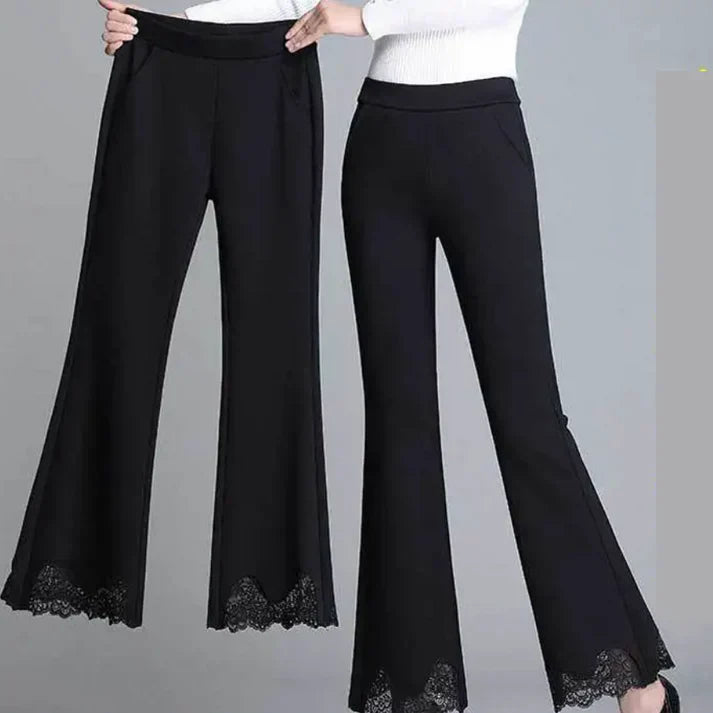 Fiore – Pantalón acampanado elegante de talle alto