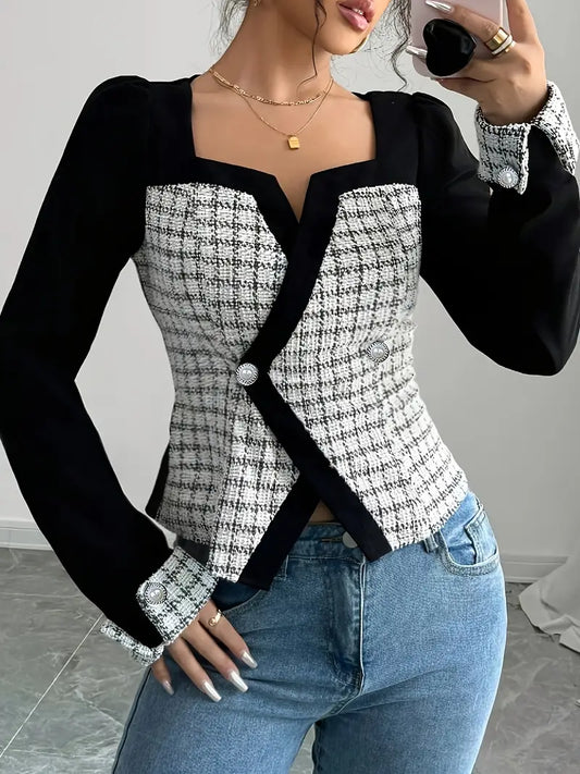 Madelyn – Top estilo chaqueta elegante