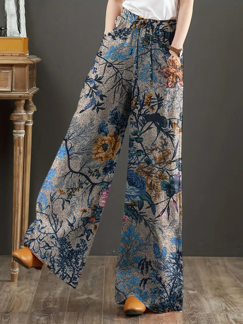 Jia – Pantalón ancho con estampado floral