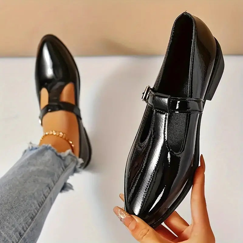 Salma – Zapatos de cuero negros con estilo