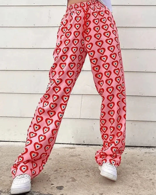 Teigen – Pantalón de secado rápido con estampado de corazones