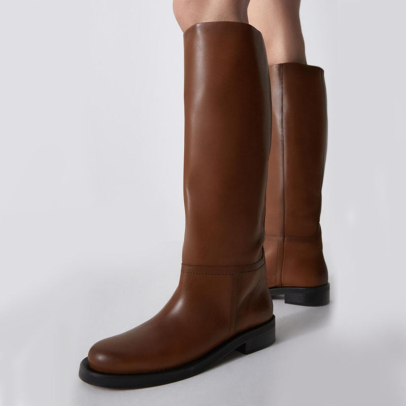 Mayet - Botas Altas de Piel para Mujer