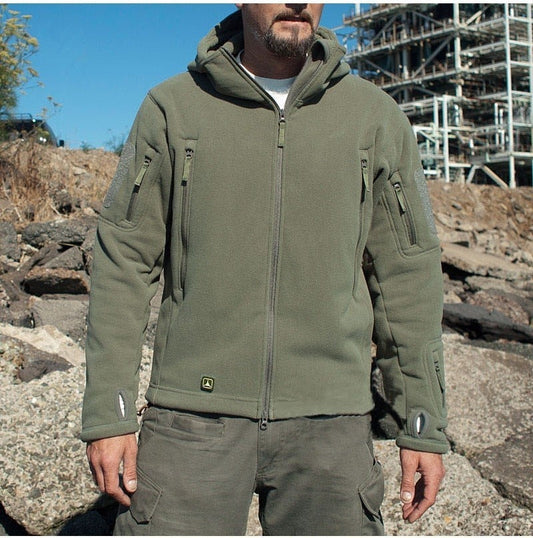 Jack - Chaqueta para Hombre Estilo Militar con Capucha para Deportes