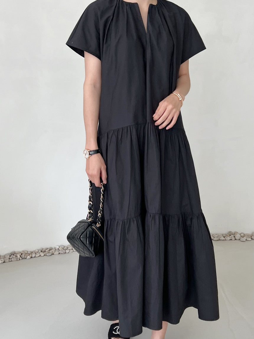 Hannah - Vestido midi a capas