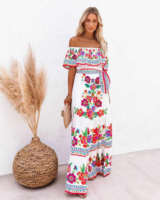 Paloma - Maxi de playa boho estampado