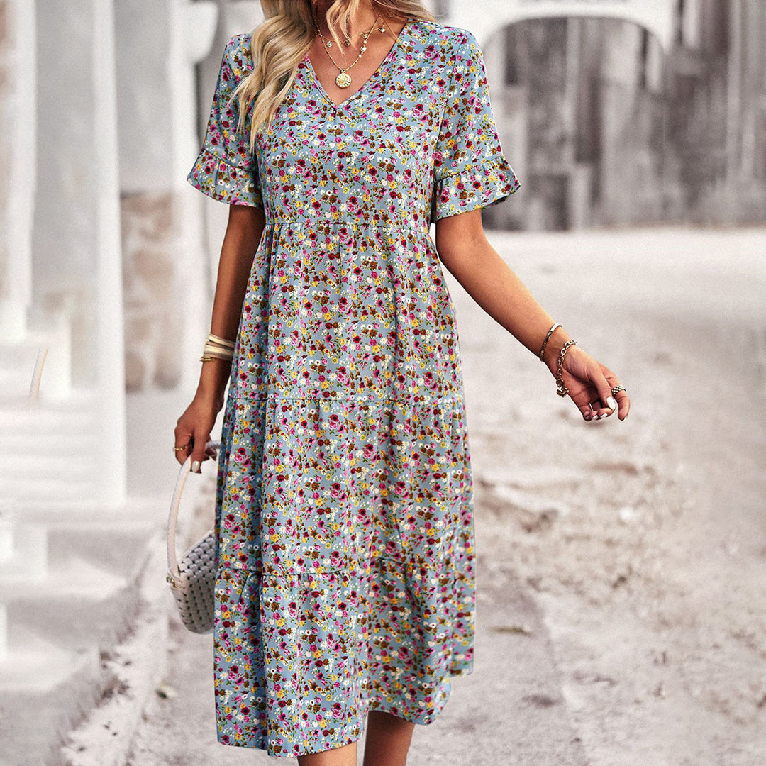 Pilar - Moderno vestido midi floral