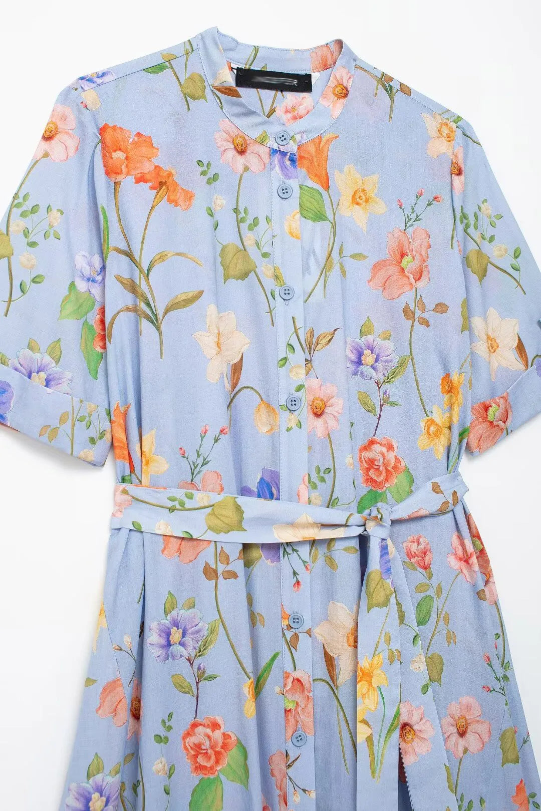 Hortensia - Vestido midi de camisa con estampado floral