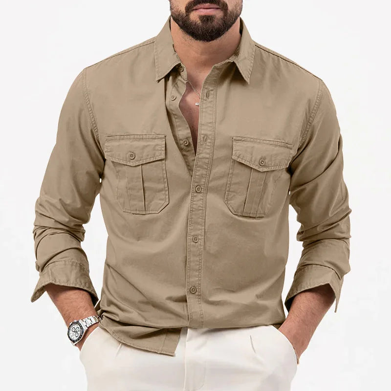 Gerard - Camisa casual de manga larga para hombre