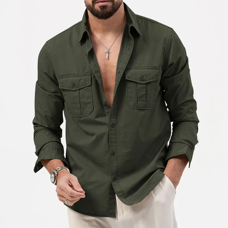 Gerard - Camisa casual de manga larga para hombre