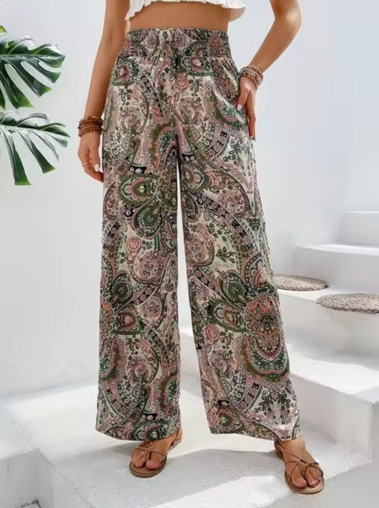 Tasha - Pantalones Anchos con Estampado Bohemio