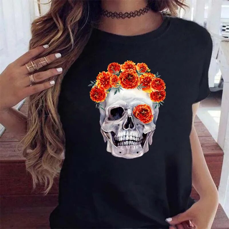 Silvia - Camiseta calavera