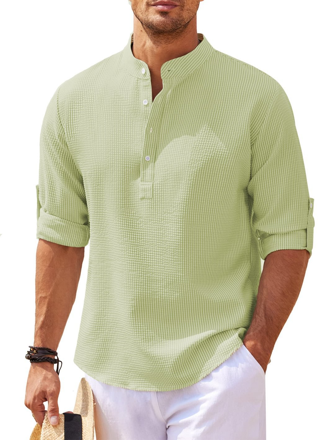 Jack - Camisa casual con cuello alto