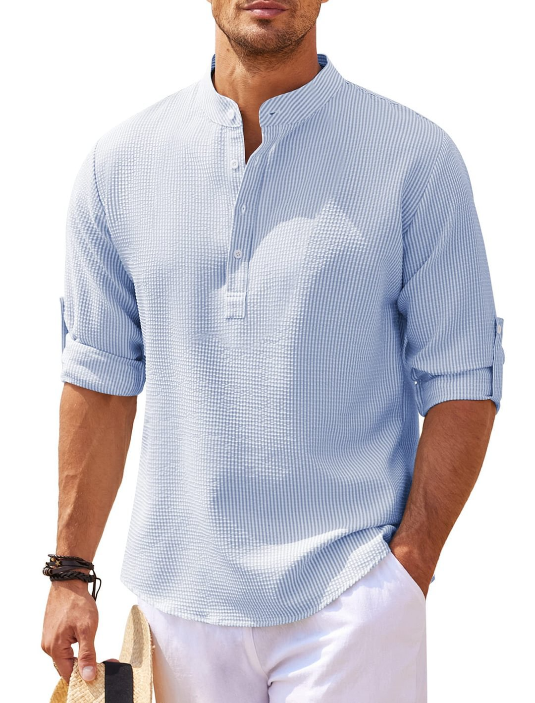 Jack - Camisa casual con cuello alto