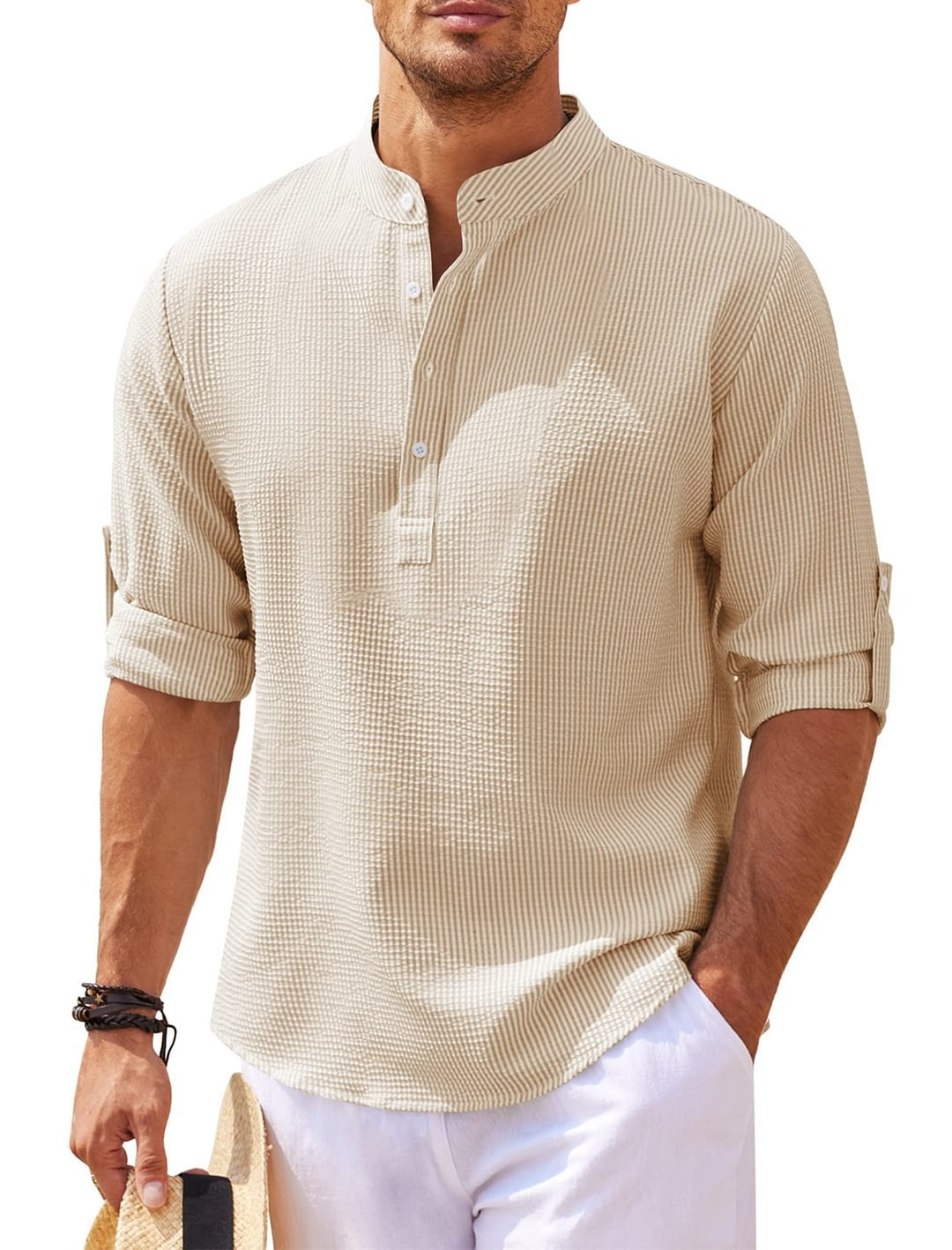 Jack - Camisa casual con cuello alto