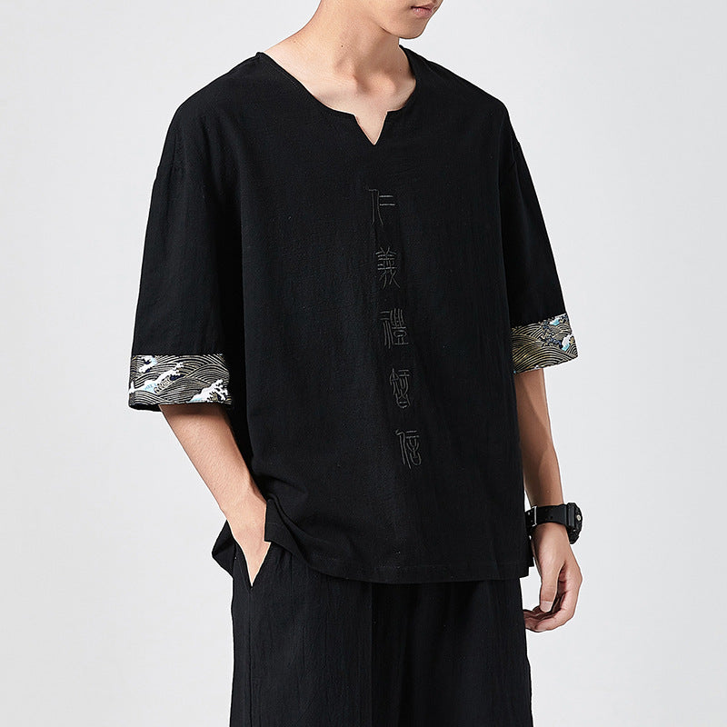 Lino - Conjunto yukata de verano para hombre