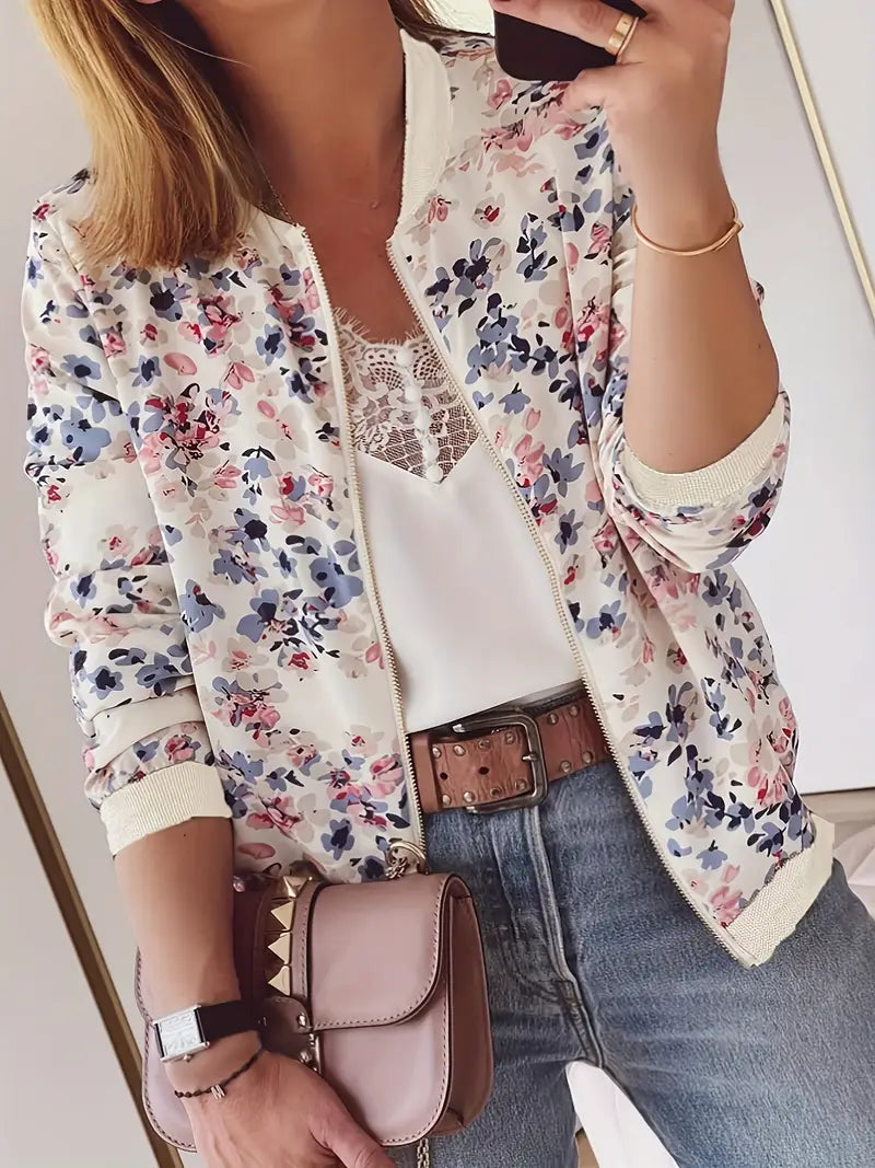 Yori – Cazadora bomber con estampado floral