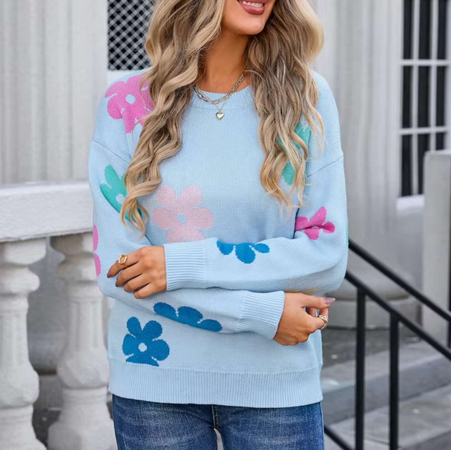 Leonie – Jersey de punto con estampado floral