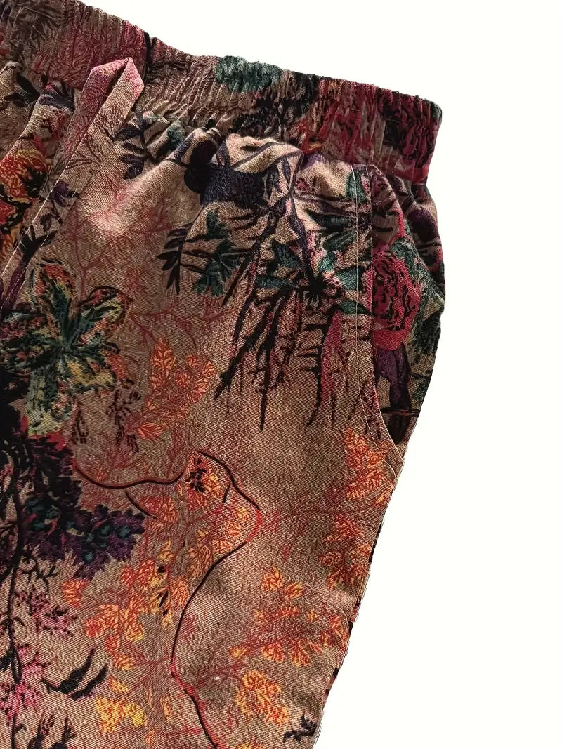 Jia – Pantalón ancho con estampado floral