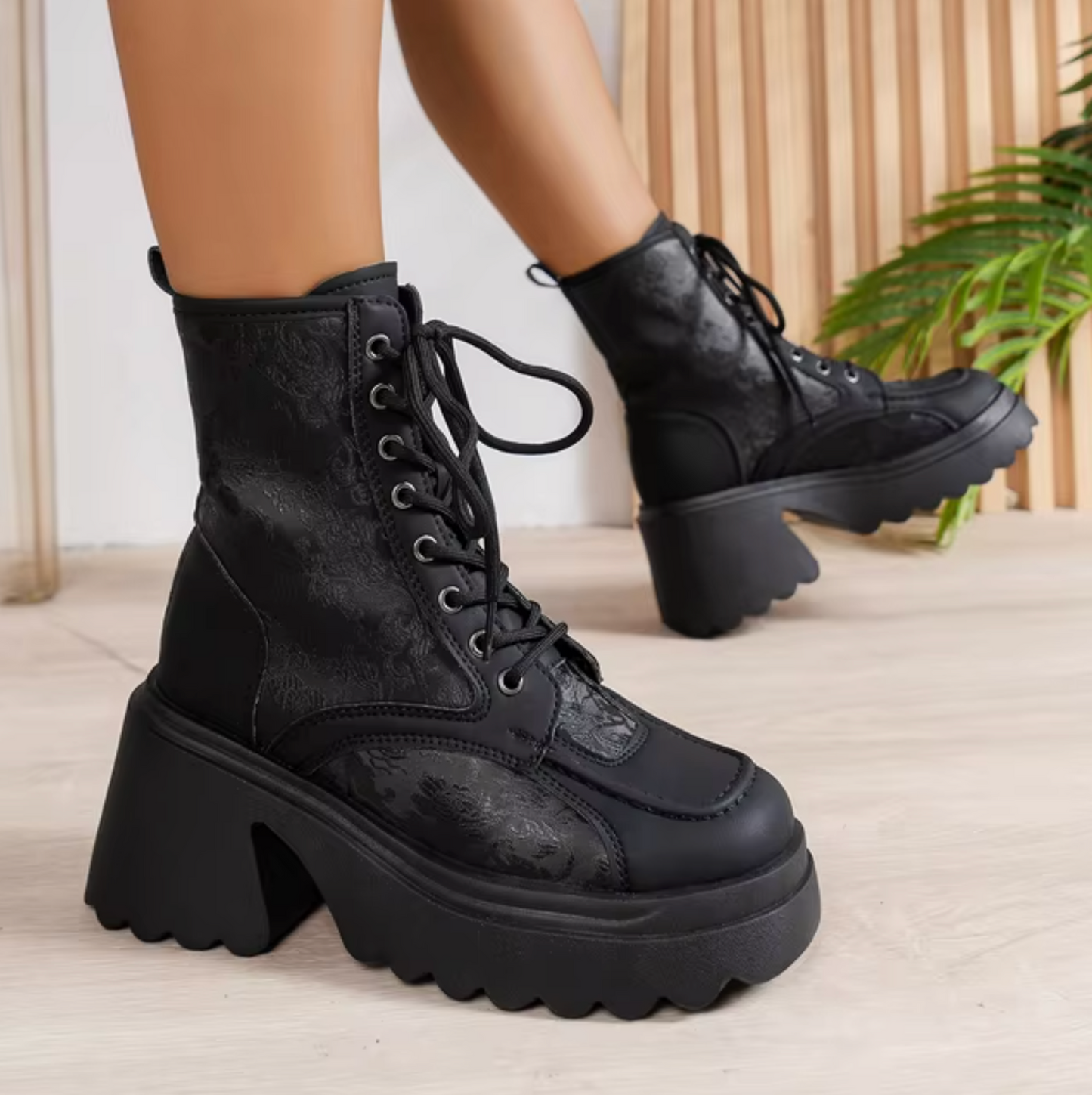 Whitney – Botas de alta calidad con tacones gruesos